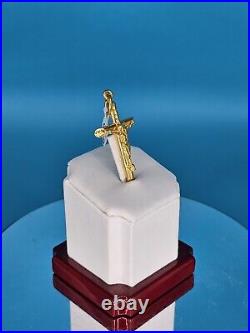9999 Solid 24k Gold 1.5 3D Cross Jesus God Christ Pendant 11.2 Grams Handmade