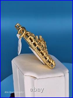 9999 Solid 24k Gold 3D Dragon Pendant 1.5 31 Grams Square Handmade