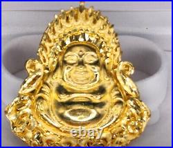 9999 Solid 24k Gold 3 Buddha Pendant 72.9 Grams Handmade Custom EB1041