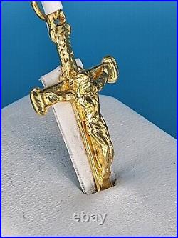 9999 Solid 24k Gold 3d Cross Jesus God Christ 1.5Pendant 5.3 Grams Handmade