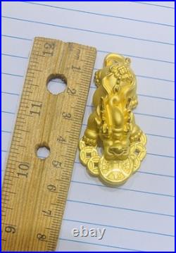 999% 24K Yellow Gold Pendant 3D Coin Link Lucky Pixiu 12.40GM (3200$) 999% 24K Yellow Gold Pendant 3D Coin Link Lucky Pixiu 12.40GM (3200$)