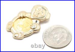999 5 Yuan Panda Coin in 14KT Solid Yellow Gold Bear Coin Charm Pendant 5.7g