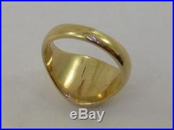 9ct Solid Yellow Gold Heavy William IV Coin Set Signet Style Ring size L