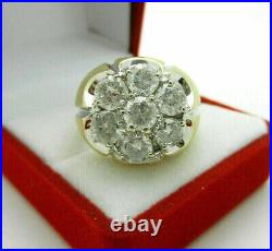 AAA 1.50 Ct Moissanite Solitaire Ring Bezel Set 10k solid yellow Gold mom gift