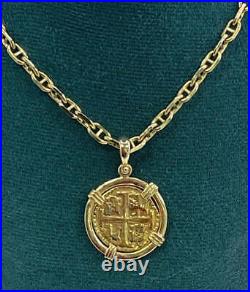 ATOCHA SHIPWRECK GOLD COIN PENDANT HANDMADE WITH 14k SOLID GOLD