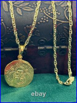 ATOCHA SHIPWRECK GOLD COIN PENDANT HANDMADE WITH 14k SOLID GOLD