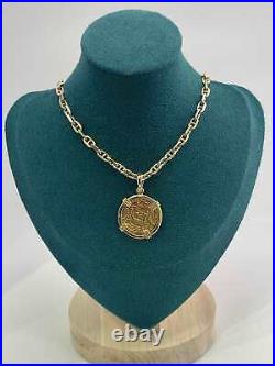 ATOCHA SHIPWRECK GOLD COIN PENDANT HANDMADE WITH 14k SOLID GOLD