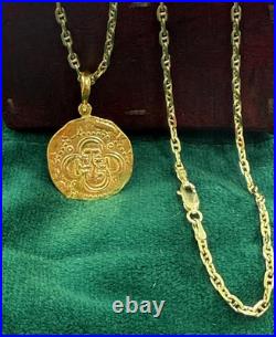 ATOCHA SHIPWRECK GOLD COIN PENDANT HANDMADE WITH 14k SOLID GOLD