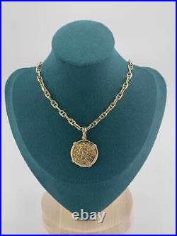 ATOCHA SHIPWRECK GOLD COIN PENDANT HANDMADE WITH 14k SOLID GOLD