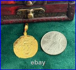 ATOCHA SHIPWRECK GOLD COIN PENDANT HANDMADE WITH 14k SOLID GOLD