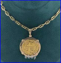 ATOCHA SHIPWRECK GOLD COIN PENDANT HANDMADE WITH 14k SOLID GOLD ATOCHA SHIPWRECK GOLD COIN PENDANT HANDMADE WITH 14k SOLID GOLD