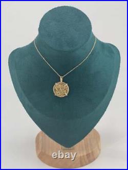ATOCHA SHIPWRECK GOLD COIN PENDANT HANDMADE WITH 14k SOLID GOLD WITH 14k REAL GO ATOCHA SHIPWRECK GOLD COIN PENDANT HANDMADE WITH 14k SOLID GOLD WITH 14k REAL GO