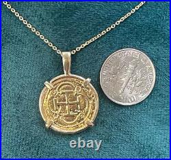 ATOCHA SHIPWRECK GOLD COIN PENDANT HANDMADE WITH 14k SOLID GOLD WITH 14k REAL GO ATOCHA SHIPWRECK GOLD COIN PENDANT HANDMADE WITH 14k SOLID GOLD WITH 14k REAL GO