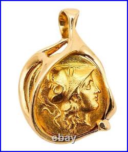 Alexander The Great 336 BC Rare Gold Stater In 18 Kt Yellow Gold Mounting Frame