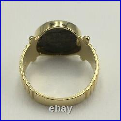 Alexander The Great Coin Ring 14k Solid Gold 925 Sterling Silver