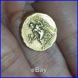 Alexander the Great Goddess Nike Holding Bird Athena Solid 18K Gold Coin