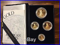 American Eagle Four (4) Gold Coin Proof Set 1994 With Box & Coa