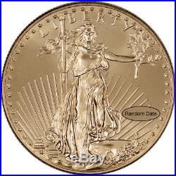 American Gold Eagle (1 oz) $50 BU Random Date Five (5) Coins