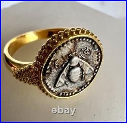 Ancient Greek Sacred Bee Goddess Artemis Medallion Coin Solid Gold 9 Karat