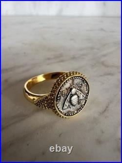 Ancient Greek Sacred Bee Goddess Artemis Medallion Coin Solid Gold 9 Karat