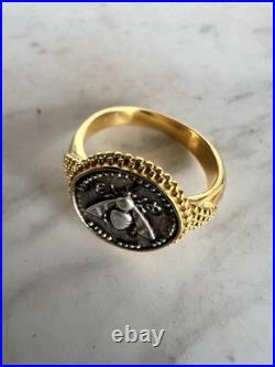 Ancient Greek Sacred Bee Goddess Artemis Medallion Coin Solid Gold 9 Karat