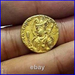 Antique Original King Kanishka III Gold dinar with Solid Genuine 18k Gold COIN