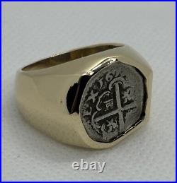 Atocha Coin Era 1598-1665 Genuine NGC 10K Solid Gold Custom Made Ring 15 GRAMS Atocha Coin Era 1598-1665 Genuine NGC 10K Solid Gold Custom Made Ring 15 GRAMS