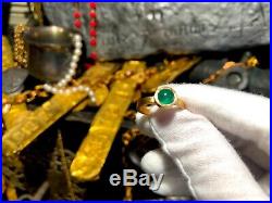 Atocha Emerald 22kt Solid Gold Ring Reproduction Pirate Gold Coins