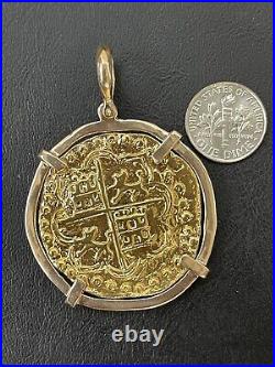 Atocha Gold Heavy Coin Pendant Made With 14k Solid Gold