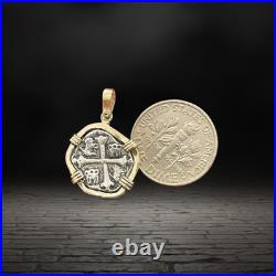 Atocha Shipwreck Treasure Coin Pendant 14k Solid Gold Bezel Mel Fisher Atocha Shipwreck Treasure Coin Pendant 14k Solid Gold Bezel Mel Fisher