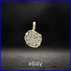 Atocha Shipwreck Treasure Coin Pendant 14k Solid Gold Bezel Mel Fisher Atocha Shipwreck Treasure Coin Pendant 14k Solid Gold Bezel Mel Fisher
