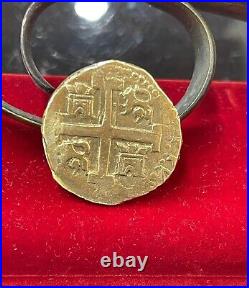 Atocha Shipwreck Treasure Mel Fisher Solid Gold Coin Pendant