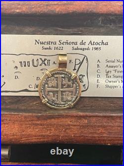 Atocha Silver Coin Pendant In 14k Real Solid Gold Bezel Handmade From Atocha S Atocha Silver Coin Pendant In 14k Real Solid Gold Bezel Handmade From Atocha S