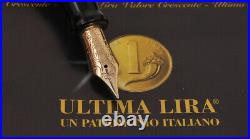 Aurora Ultima Lira L. E. 2001 FP silver cap, 18k solid gold coin, new old stock