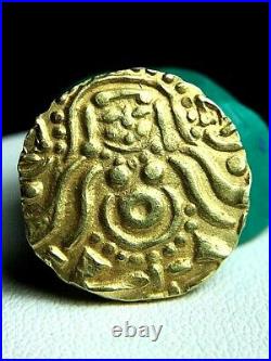 Authentic Hindu Ancient Gold Coin Kalachuris of Tripuri Genuine Solid 22K Gold