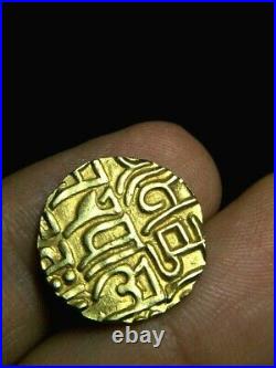 Authentic Hindu Ancient Gold Coin Kalachuris of Tripuri Genuine Solid 22K Gold