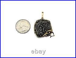 Awesome Solid 14k Yellow Gold Dolphin Atocha Coin Pendant