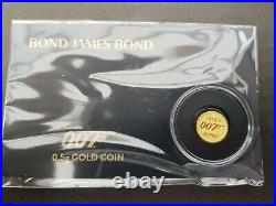BOND JAMES BOND Solid gold. 5g Perth mint coin