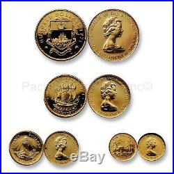 Bahama 1971 4 Coins Gold Proof Set with Plastic holder SKU#7136