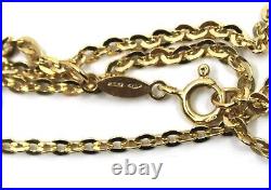 Balestra 18k Solid Yellow Gold Cable Chain 24 Necklace