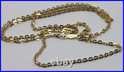 Balestra 18k Solid Yellow Gold Cable Chain 24 Necklace