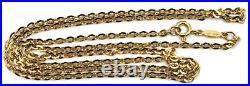 Balestra Cable Chain Necklace in 18k Solid Yellow Gold 24in