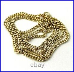 Ballou 14K Solid Yellow Gold 2.35mm Curb Link Chain Necklace 24inch Long