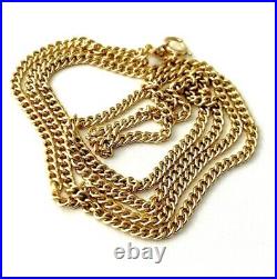 Ballou 14K Solid Yellow Gold 2.35mm Curb Link Chain Necklace 24inch Long