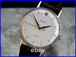 Beautiful 1964 Solid 9ct Gold Rolex Precision Coin Edge Gents Vintage Watch