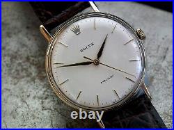 Beautiful 1964 Solid 9ct Gold Rolex Precision Coin Edge Gents Vintage Watch