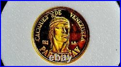 Beautiful SOLID GOLD CACIQUES DE VENEZUELA Chief PARAMACAY Coin