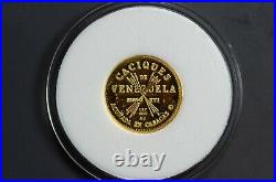 Beautiful SOLID GOLD CACIQUES DE VENEZUELA Chief PARAMACAY Coin