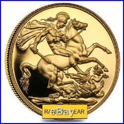 British Gold 5 Pound Sovereign Coin BU/Proof AGW 1.1775 oz