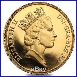British Gold 5 Pound Sovereign Coin BU/Proof AGW 1.1775 oz